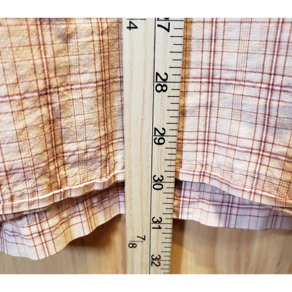 Lot 2 Men's 3XL Long Sleeve Shirts 29" P2P Eddie Bauer St John's Bay Plaid/Khaki - Picture 14 of 14